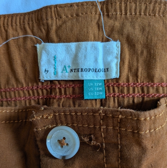 Anthropologie Orange Wide Leg Pants | 22W - Picture 2 of 4